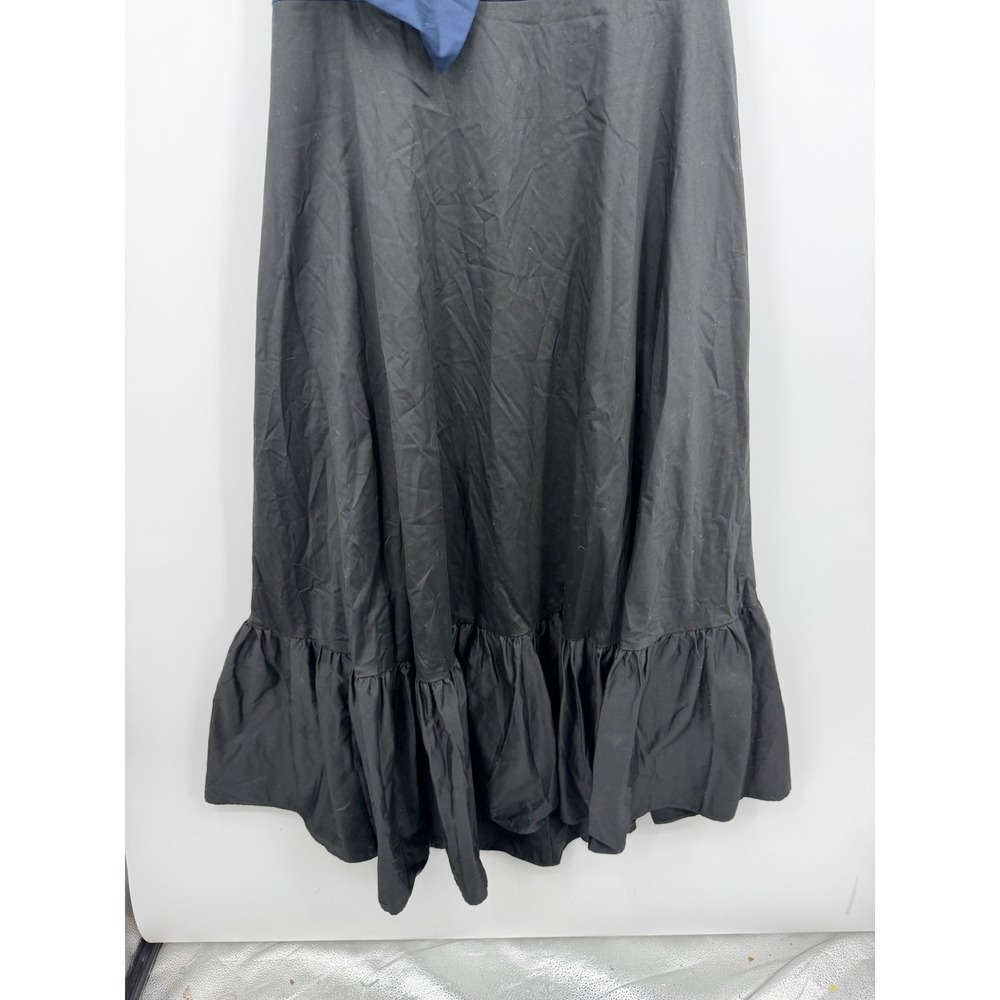 Hutch Bow Front Strapless Maxi Dress Women 20W Navy Black Colorblock Ruffle Hem - Picture 4 of 12